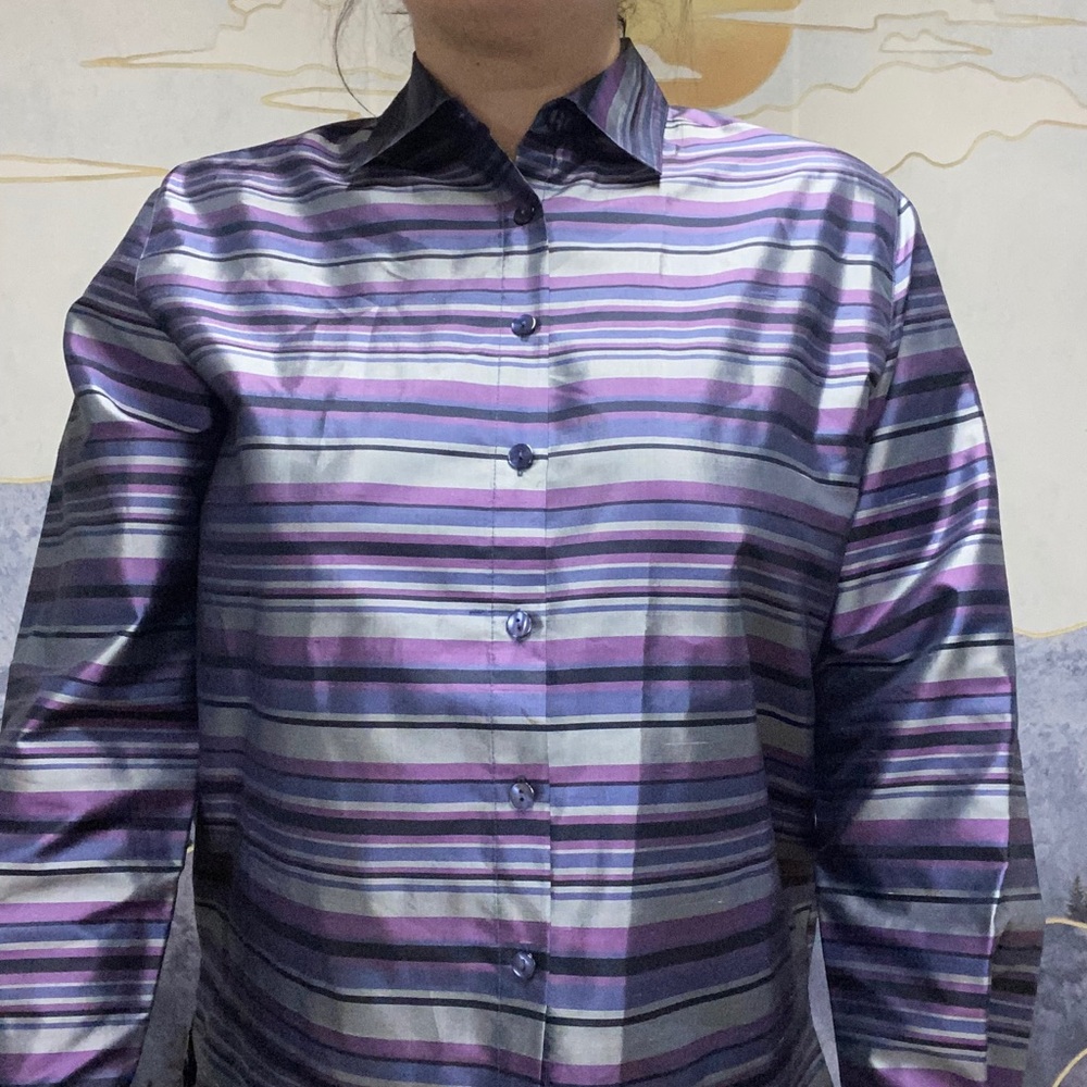 100% silk button up ladies shirt - Anna and Frank